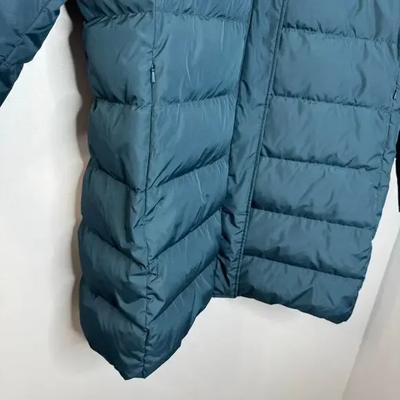 Lands End Women's Plus 1X Down Puffer Winter Coat Jacket Blue - Picture 6 of 13